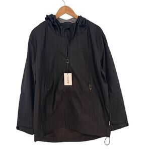 Noize NWT Theo Mid-Length Raincoat Jacket Black Size Medium